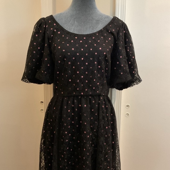🤍 ILGWU Vintage Polka Dot Lace Dress - Picture 2 of 7